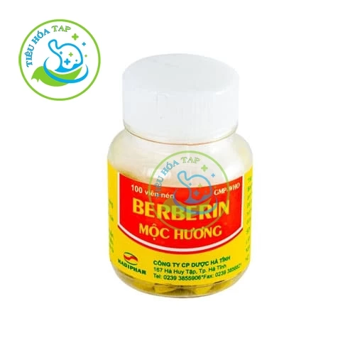 Berberin Mộc Hương - Hộp 1 lọ nhựa 100 viên nén