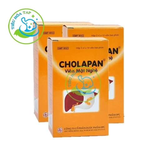 Cholapan Viên mật nghệ - Hộp 5 vỉ x 10 viên bao phim