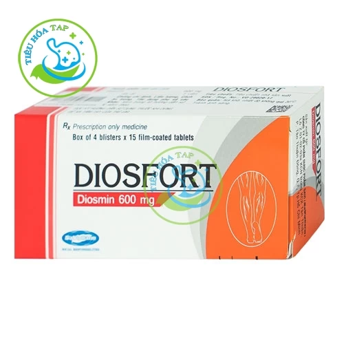 Diosfort 600mg - Hộp 4 vỉ x 15 viên