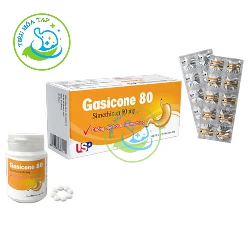 Gasicone 80 - Hộp 10 vỉ x 10 viên nang cứng