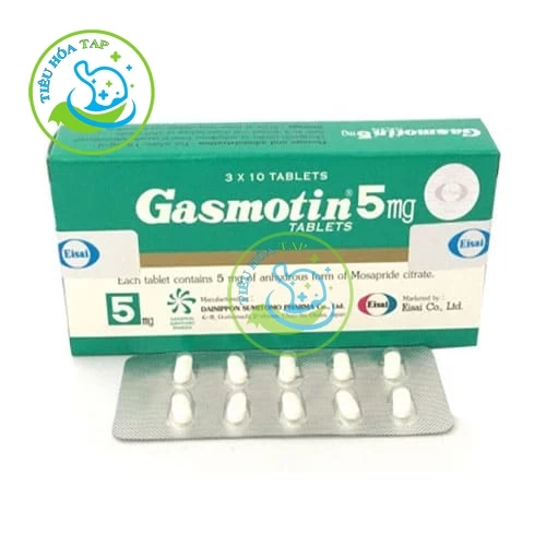 Gasmotin 5mg tablets - Hộp 3 vỉ x 10 viên