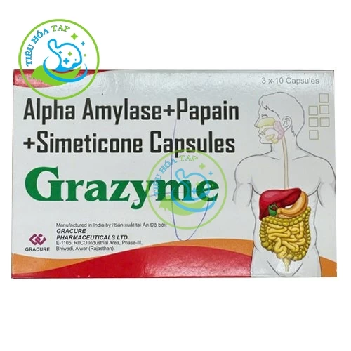 Grazyme - Hộp 3 vỉ x 10 viên