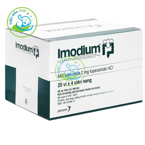Imodium 2mg - Hộp 25 vỉ x 4 viên