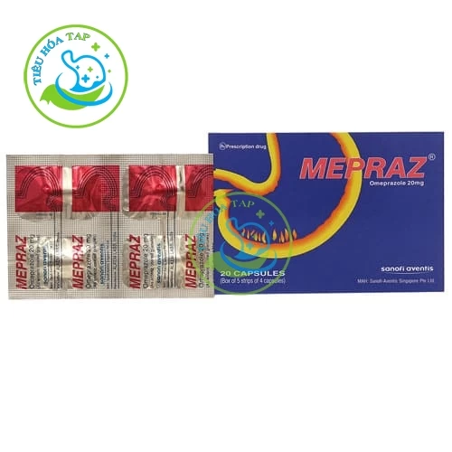 Mepraz 20mg - Hộp 4 vỉ x 7 viên