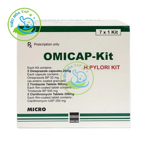 Omicap - Kit - Hộp 7 kit x kit chứa 2 Viên mỗi loại