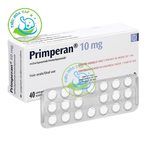 Primperan 10mg - Hộp 2 vỉ x 20 viên