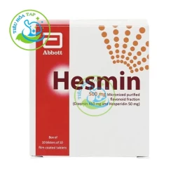 Hesmin 500mg - Hộp 10 vỉ x 10 viên